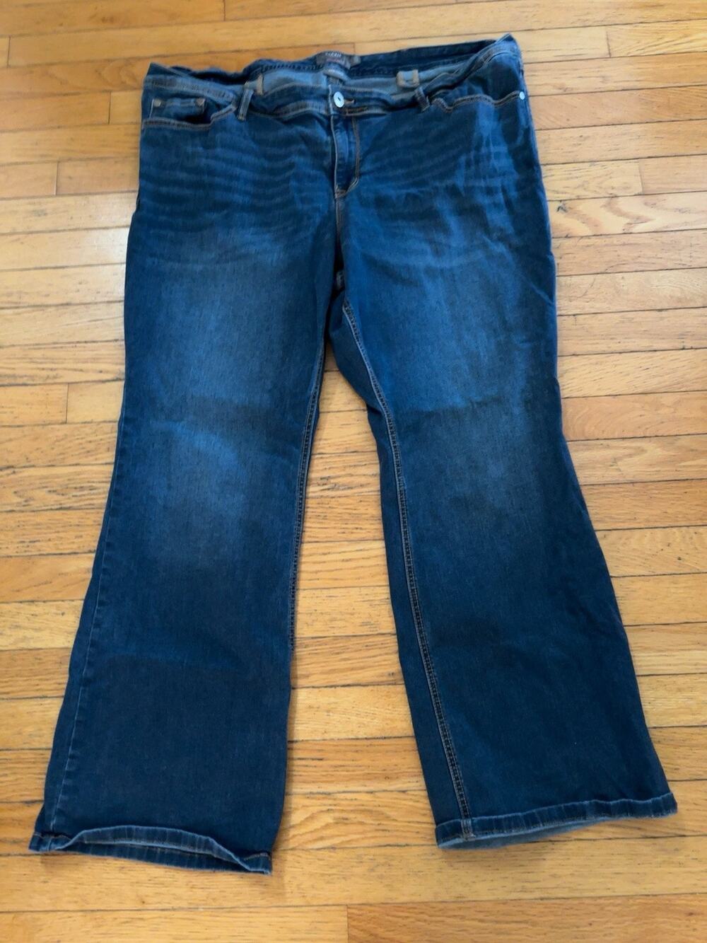 Torrid Luxe Slim Boot Jeans Womens 24R Dark Wash Super Stretch Plus Size